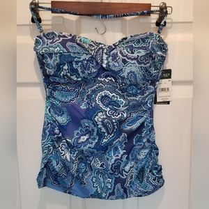 Ralph Lauren Convertible Tankini Top, "Bandana" Paisley